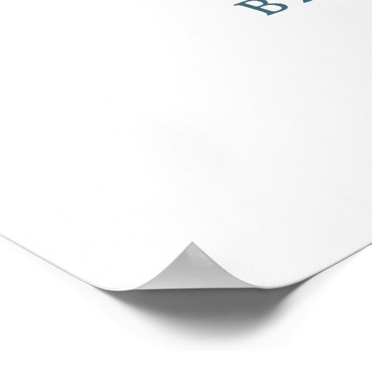 Denim Blue Jean Clothesline Baby shower Welkom Poster (Hoek)