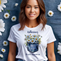 Denim Blue Jean | Daisies Floral Baby shower