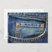 Denim - Blue Jean Pocket Briefkaart (Voorkant / Achterkant)