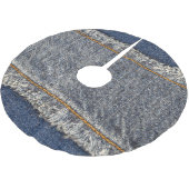 Denim Blue Jeans: Casual dubbele patch Kerstboom Rok (Gekanteld)