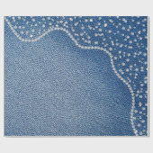 Denim Blue Jeans Diamond  Cadeaupapier (Vlak)