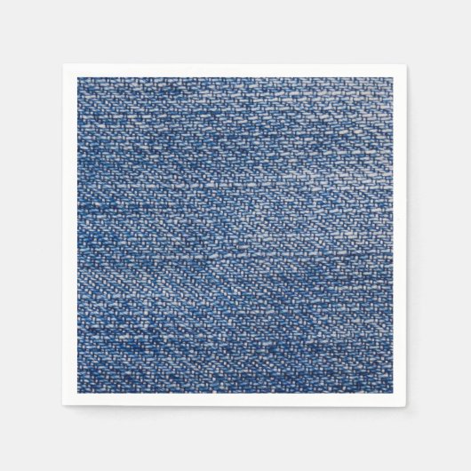 Denim Blue Jeans Faux Texture Rustic Servet (Voorkant)