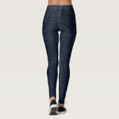 Denim Blue Jeans Jeans Faux Navy Leggings (Dos)