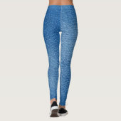 Denim Blue Jeans Pattern All-Over-Print Leggings (Dos)