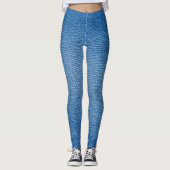 Denim Blue Jeans Pattern All-Over-Print Leggings (Devant)