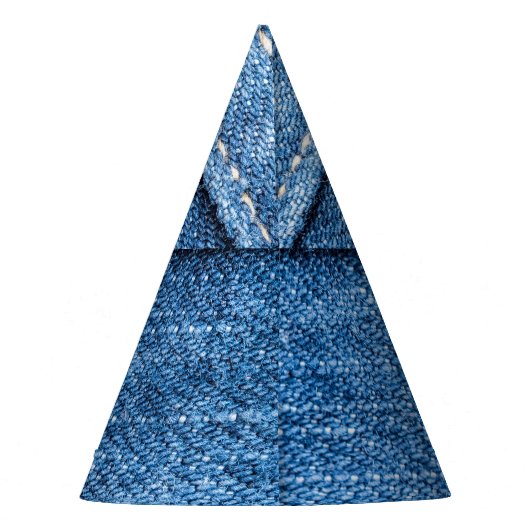 Denim Blue: klassieke jeans textuur. Feesthoedjes (Achterkant)