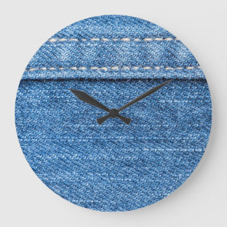 Denim Blue: klassieke jeans textuur. Grote Klok