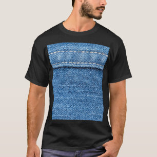 Denim Blue: klassieke jeans textuur. T-shirt