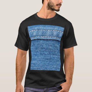 Denim Blue: klassieke jeans textuur. T-shirt