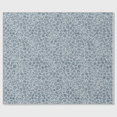 Denim Blue Leopard Print Glitter Cadeaupapier (Vlak)