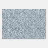 Denim Blue Leopard Print Glitter Inpakpapier Vel (Voorkant 3)