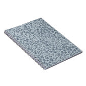 Denim Blue Leopard Print Glitter Notitieboek (Rechterzijde)