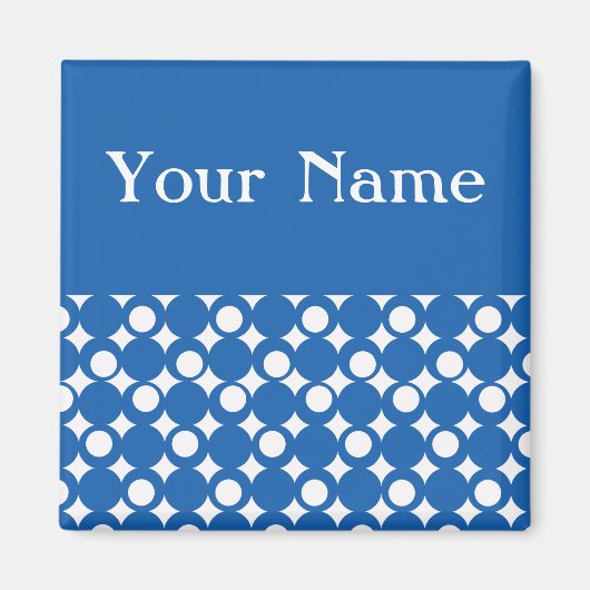 Denim Blue Mod Ball Design @ Emporio Moffa Magneet (Voorkant)