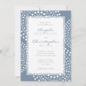 Denim Blue Modern Boho Wedding Kaart (Voorkant)
