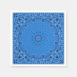 Denim Blue Paisley Bandana Sjaal BBQ Picknick Serv Servet