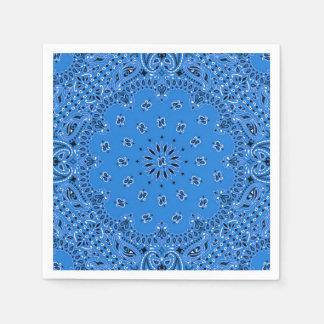 Denim Blue Paisley Bandana Sjaal BBQ Picknick Serv Servet