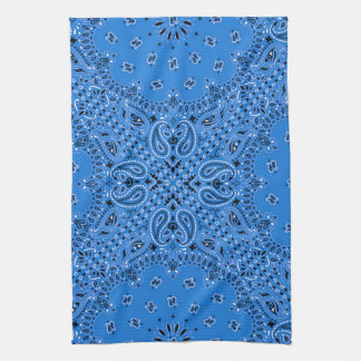 Denim Blue Paisley Western Bandana Scarf Print Theedoek