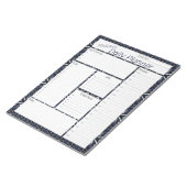 Denim Blue Personalized Daily Planner Notitieblok (Schuin)