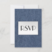 Denim Blue RSVP avec choix de menu (Dos)