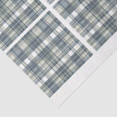 Denim Blue Sage Green White Plaid Tiled Decoupage Tissuepapier (Detail)