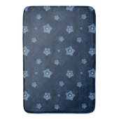 Denim Blue Star Pattern Bath Mat (Voorkant Verticaal)