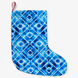 Denim blue stropdas die textuur herkent modern pat kleine kerstsok