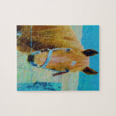 Denim blue tinted Horse Legpuzzel (Horizontaal)