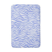 Denim Blue Waterverf Zebra Print Badmat (Voorkant Verticaal)