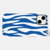 Denim Blue Zebra Print Case-Mate iPhone Case (Achterkant (horizontaal))