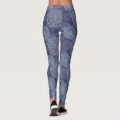 Denim Boho Mandalas Leggings bleus (Dos)