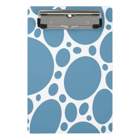 Denim Bule Bubbles Mini Klembord (Voorkant)