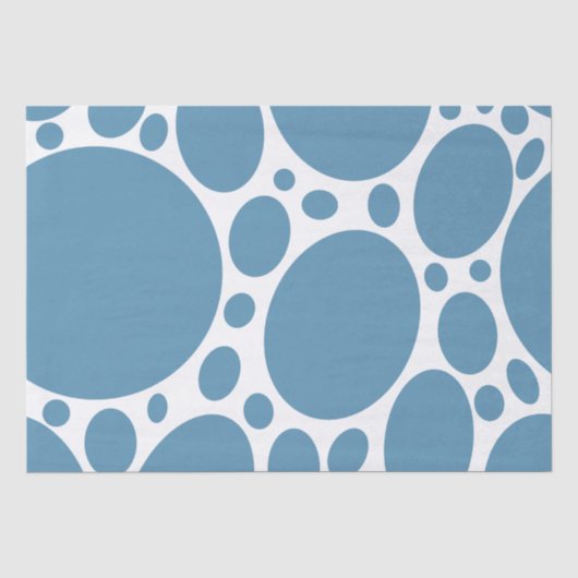 Denim Bule Bubbles Tissuepapier (Voorkant)