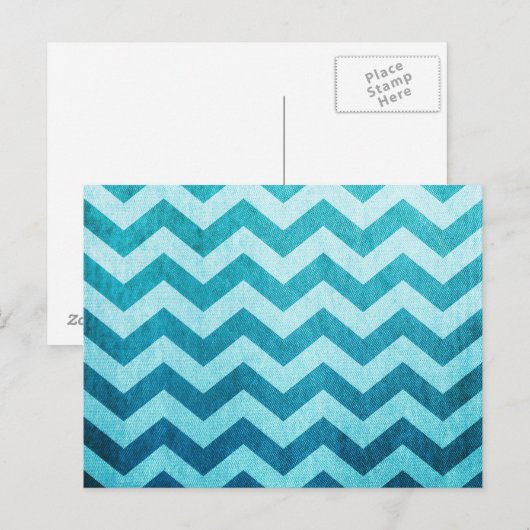 Denim Chevron van Shirley Taylor Briefkaart (Voorkant / Achterkant)