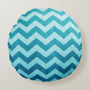 Denim Chevron van Shirley Taylor Rond Kussen