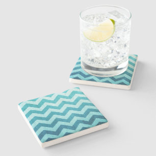 Denim Chevron van Shirley Taylor Stenen Onderzetter