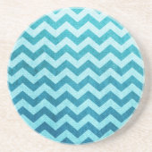 Denim Chevron van Shirley Taylor Zandsteen Onderzetter (Voorkant)