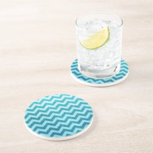 Denim Chevron van Shirley Taylor Zandsteen Onderzetter