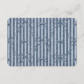 Denim Coquette Bow Blue Jean Baby Books for Baby Informatiekaartje (Achterkant)