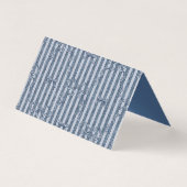 Denim Coquette Bow Blue Jean Baby Place Card Party (Back)