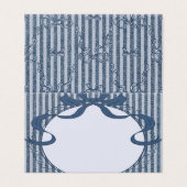 Denim Coquette Bow Blue Jean Baby Place Card Party (Outside Unfolded)