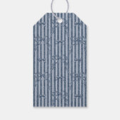 Denim Coquette Bow Blue Jean Baby Shower Favors Cadeaulabel (Achterkant)