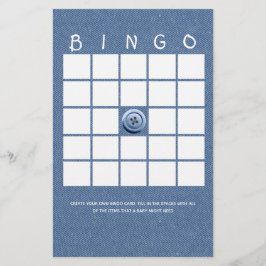 Denim Cute als Button Bingo