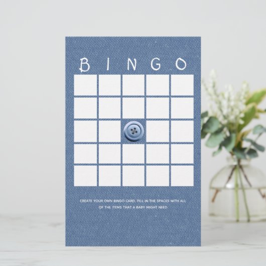 Denim Cute als Button Bingo (Staand voorkant)