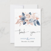 Dénim défraîchi et Carte de remerciements design (Devant)