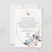 Dénim défraîchi et Carte de remerciements design (Dos)