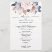 Dénim défraîchi et chic menu de réception de maria (Devant)