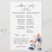 Dénim défraîchi et programme de mariage élégant et (Dos)