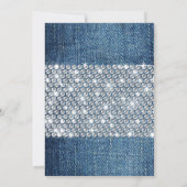 Denim-diamanten en goudparels kaart (Achterkant)