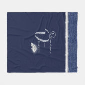 Denim & diamanten fleece deken (Voorkant (Horizontaal))