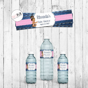 Denim, Diamanten, Kleine Meisjes Waterfles Etiket